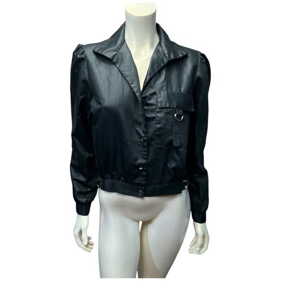 Vintage 80s Surf and Turf of California Dark Grey Cropped Utility Jacket Size L - Picture 11 of 11